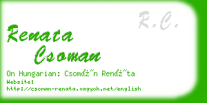 renata csoman business card